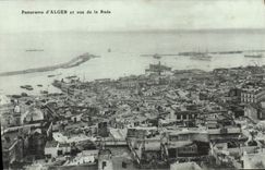 CPA Alger Et Vue De La Rade Panorama