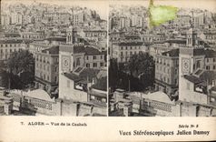CPA Alger Vue De La Casbah vue stéréoscopique