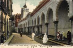 CPA Alger La Grande Mosquee Rue De La Marine