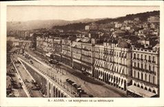 CPA Alger Le Boulevard De La Republique
