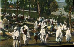 CPA Alger Le Vendredi Au Cimetiere D' El Kettar