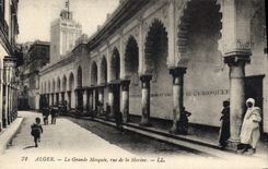 CPA Alger Le Grande Mosquee Rue De La Marine