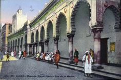 CPA Alger Mosquee Djama Djedid Rue De la Marine