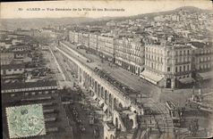 CPA Alger Vue Generale De La Ville Et Des Boulevards