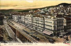 CPA Alger Le Boulevard De La Republique