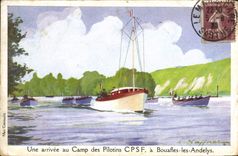 CPA Bouafles Les Andelys Une Arrivee Au Camp Des Pilotins CPSF