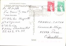 CPSM Saint Hilarion Hotel Beau Sejour église mairie école château