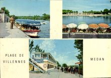 CPSM Plage De Villennes Medan