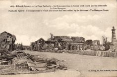 CPA Albert La Place Faidherbe Le Monument Dont Le Bronze a été enlevé par les allemands rue Mazagran