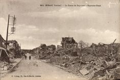 CPA Albert La Route De Bapaume