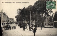 CPA Amiens Place Et Square Rene Goblet