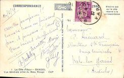 CPA Bandol La Cote D'Azur Vue Generale Prise du beau rivage