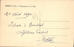 CPA Bandol Echappee Sur Le Port