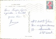 CPSM Bandol La Plage Rene Cros