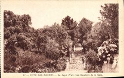 CPA Le Rayol Les Escaliers De La Gare