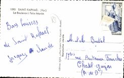 CPA Saint Raphael Le Boulevard Felix Martin