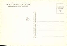 CPSM Toulon Le Mourillon Le Petit Port Et Le Fort Saint Louis
