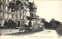 CPA San Salvadour Le Chateau Et Les Jardins