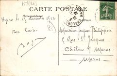 CPA Hyeres Mont Des Oiseaux Maisson De Repos Des Officiers Pavillon Central