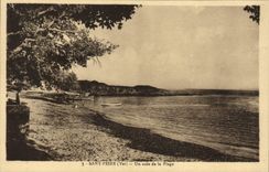 CPA Saint Peire Un Coin De La Plage