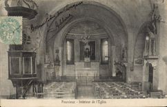 CPA Pourcieux Interieur De I'Eglise