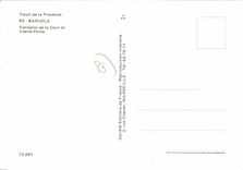 CPSM Barjols Fontaine De La Cour Et Vieille Porte