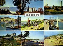 CPSM Ile De Re flotte port âne en culotte plage baleine église