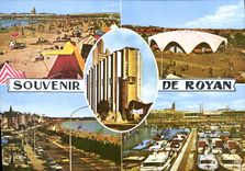 CPSM Royan La Grande Plage Avec Le Front De Mer le marché