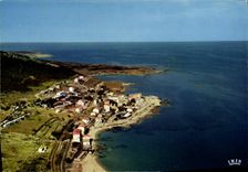 CPSM Algajola Vue D'Ensemble Du Village Et De La Plage
