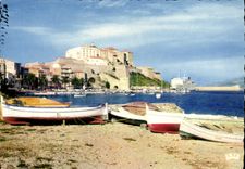CPSM Calvi Vue D'Ensemble Le Port Et La Citadelle