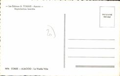 CPA Ajaccio la vieille ville