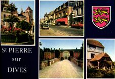 CPSM Saint Pierre sur Dives La Mairie Moulin D'Ouville La Bientournee Chateau Du Robillard Lycee Agr
