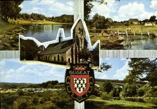 CPSM Bugeat Cite Climatique La Baignade L'Eglise camping EDF