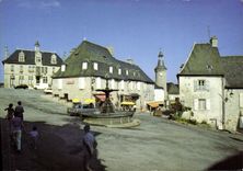 CPSM Meymac La Fontaine Monumentale Place De Verdun