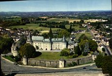 CPSM Pompadour Vue Aerienne Du Chateau