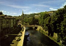 CPSM Tulle Le Pont Sur La Correze Au Fond I'Eglise
