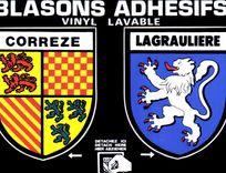 CPSM Correze Lagrauliere blasons adhesifs