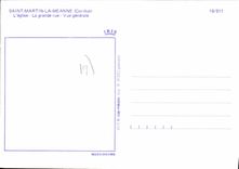 CPSM Saint Martin La Meanne L'Eglise La Grande Rue Vue Generale