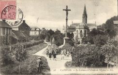 CPA Cabourg Le Calvaire Et I'Abside De I'Eglise