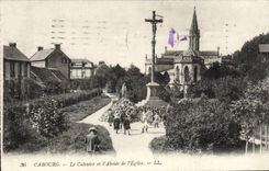 CPA Cabourg Le Calvaire Et I'Abside De I'Eglise