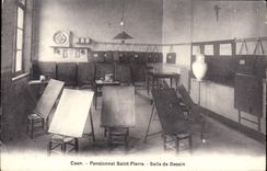 CPA Caen Pensionnat Saint Pierre Salle De Dessin