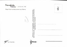 CPSM Caen Place Foch Et Monument Aux Morts