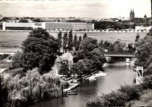 CPSM Caen Vue Panoramique Sur Les Rives De I'Orne lycée Malherbe
