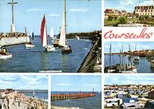 CPSM Courseulles Sur Mer voiliers camping
