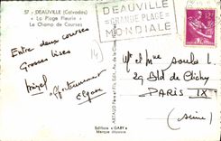 CPA Deauville La Plage Fleurie Le Champ De Courses