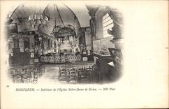 CPA Honfleur Interieur De I'Eglise Notre Dame De Grace