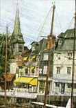 CPSM Honfleur Aquarelle De Jean Louis Thibaut quai St Etienne la chapelle 1977