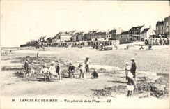 CPA Langrune Sur Mer Vue Generale De La Plage