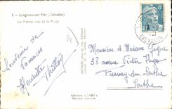 CPA Langrune Sur Mer La Promenade Et La Plage