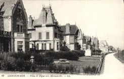 CPA Lion Sur Mer Villas Et Digue Vers Hermanville